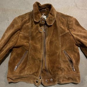Free People Leather Jacket - Small